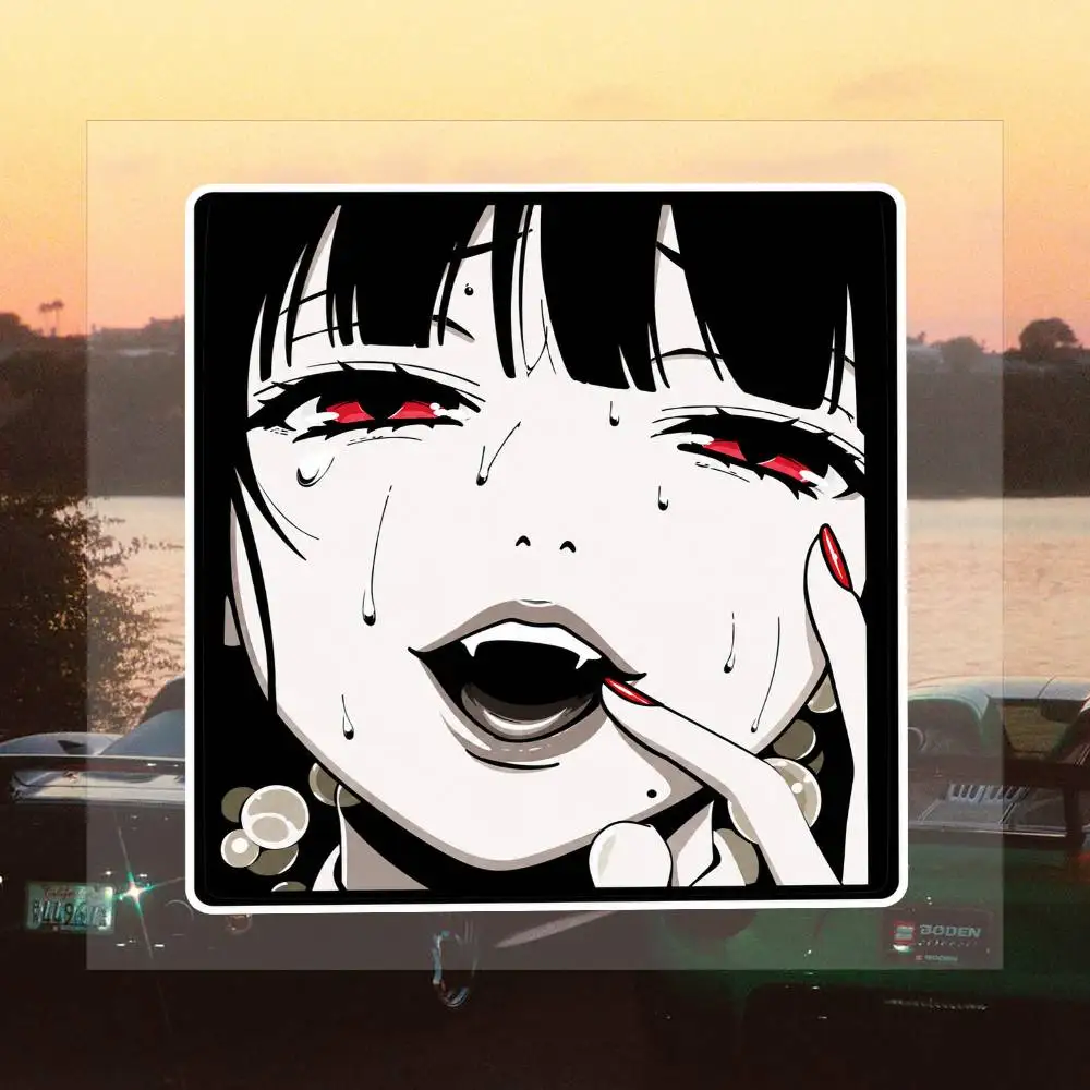 Black And White Devil Girl 16cm Sticker Pack Street Style Graffiti Decals Waterproof Vinyl Stickers For Helmet Laptop Car
