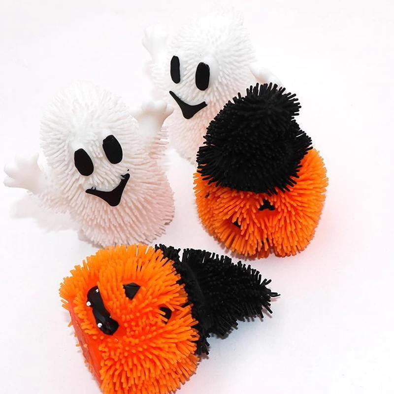 Jouets extensibles citrouille fantôme d'halloween pour enfants, jouets polyvalents anti-Stress à presser, jeu créatif à presser