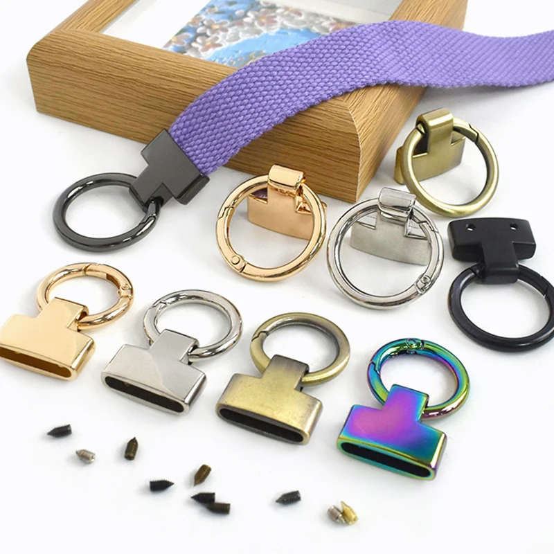 

5/10Pcs 20/25mm Metal Spring O Ring Buckle Handbag Side Clip Clasp Bag Strap Connector Hook Carabiner DIY Hardware Accessories