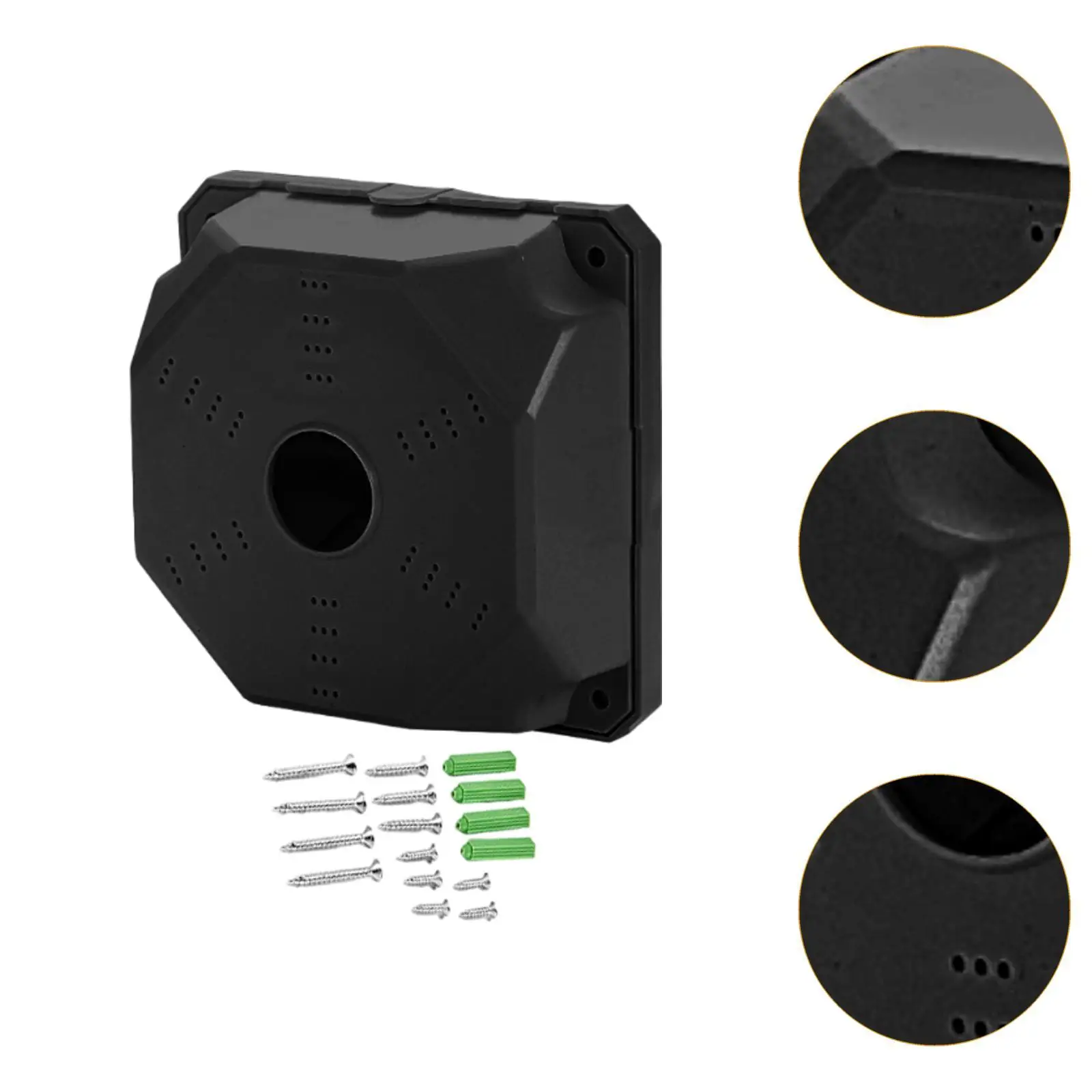 Dome Camera Mount Box Wear Resistant Accessories Junction Outlet Box for Security Camera Office Home Surveillance Cameras Indoor