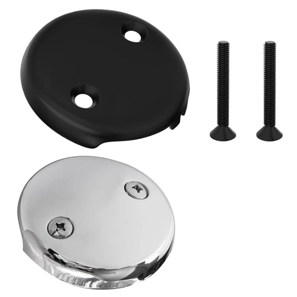 Bathroom Renovation Black Bathtub Overflow Drain Cover Easy Installation Drain Cover Versatile Compatibility For Tubs