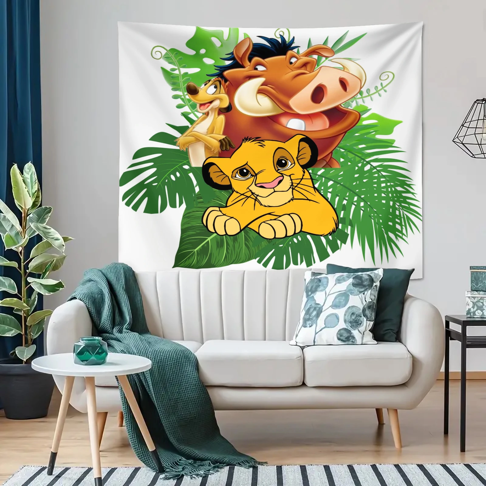 

The Lion King Simba Tapestries Anime Decorating Tapestry Party Room Art Decorations Bedroom Decor Wall Background Cloth Sofa