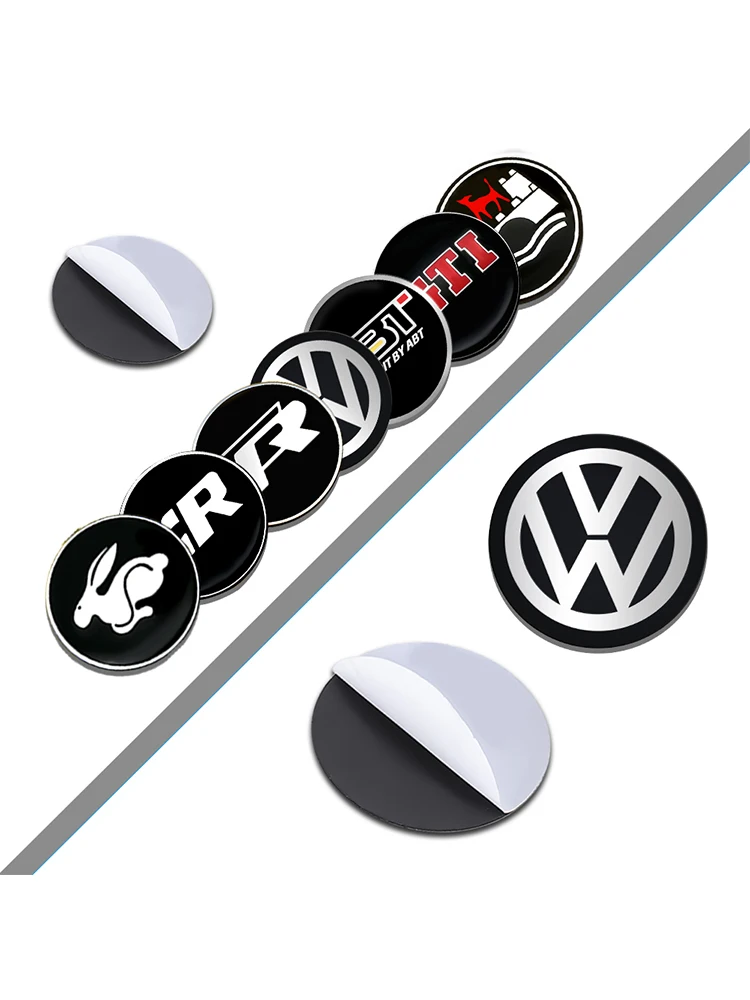 Car Interior Steering Wheel Decpration Cover Stickers Decoration Accessories For Volkswagen VW Golf Polo Tiguan Passat R GTI ABT