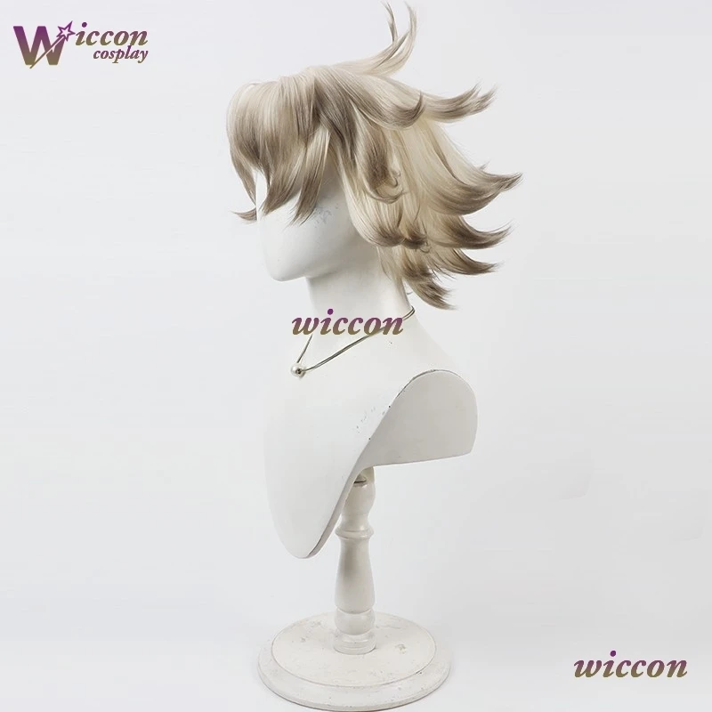 55-60 سنتيمتر غطاء صافي الورد GACHIAKUTA Rudo Surebrec شعر مستعار تأثيري أنيمي مانغا الشعر هالوين مقاومة للحرارة ماتي الألياف قابل للتعديل #4