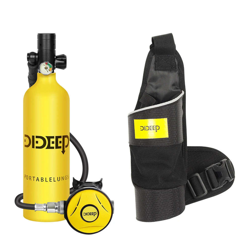 DIDEEP 1Liter  CE Approved 10-20Mins Diving Scuba Air Tank Set Underwater