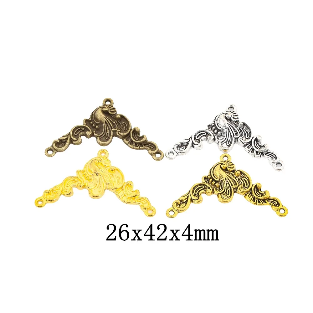 15pieces (Connector) vintage zinc alloy charm metal pendant DIY jewelry discovery making accessories2663