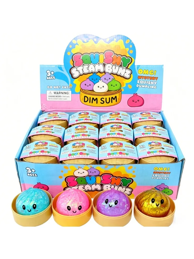 Blind Box Bunter Simulierter Teigtaschen-Squishy Entspannend Angstlindernd Antistress Glücksteigerndes Rebound-Quetsch-Spielzeug