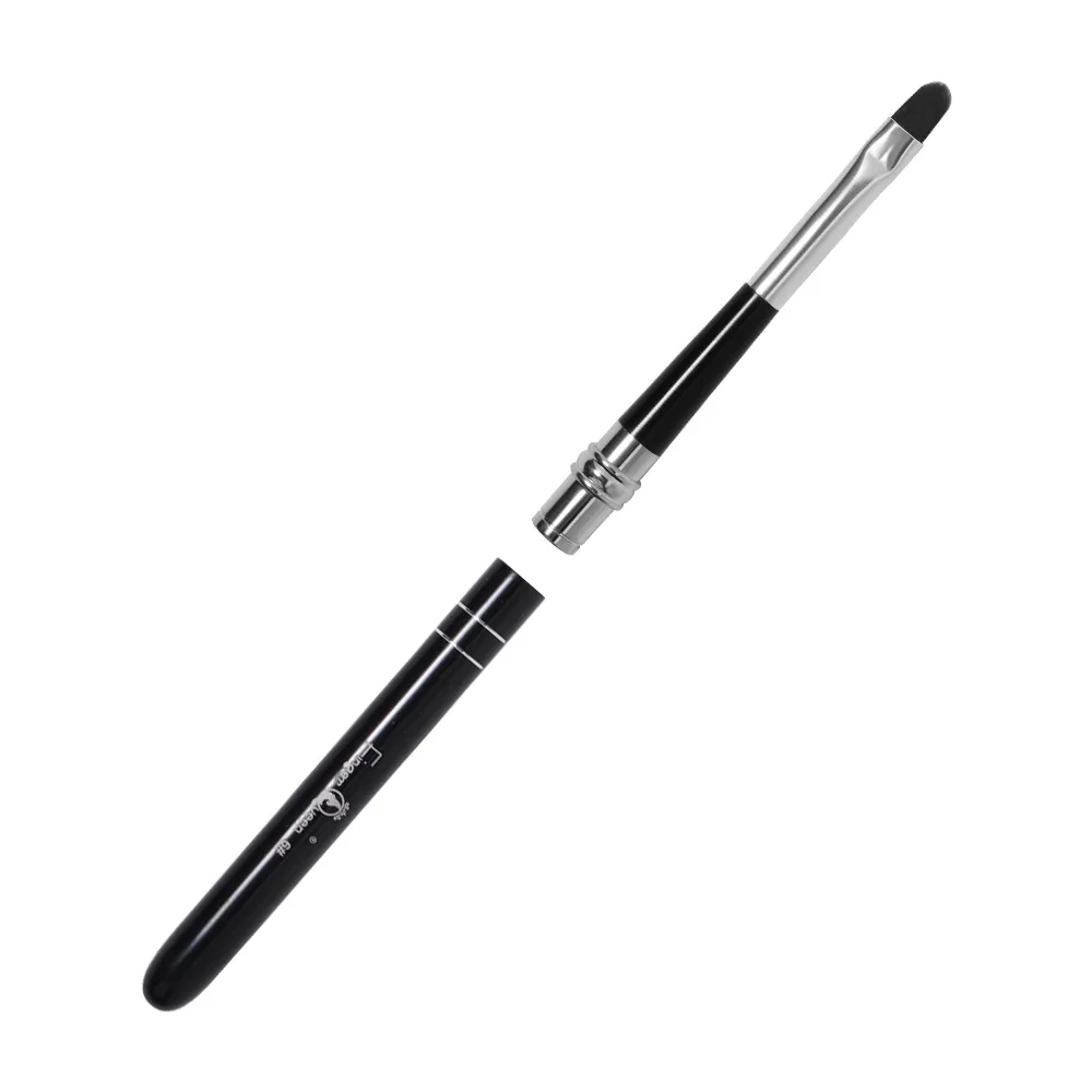 Black Handle Pattern Acrylic 1Pc Nail Art Brush UV Gel Extension Coating Drawing Painting Pen DIY Manicure Accessories Nail Tool