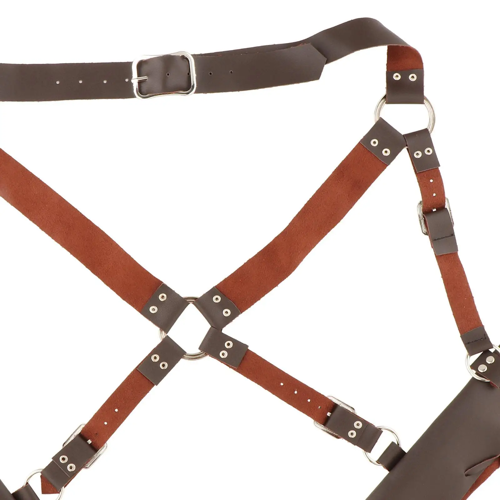 Funda para espada medieval, soporte para vaina, funda de cintura de cuero PU, para jugar a disfraz animado