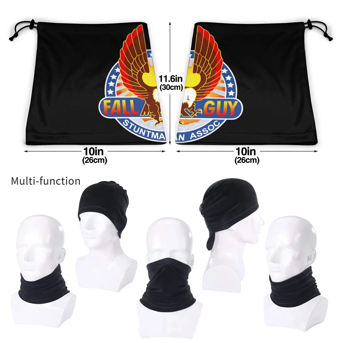 The Fall Guy Stuntman Logo Microfiber Neck Gaiter Bandana Scarf Soft Half Mask Sun Protection