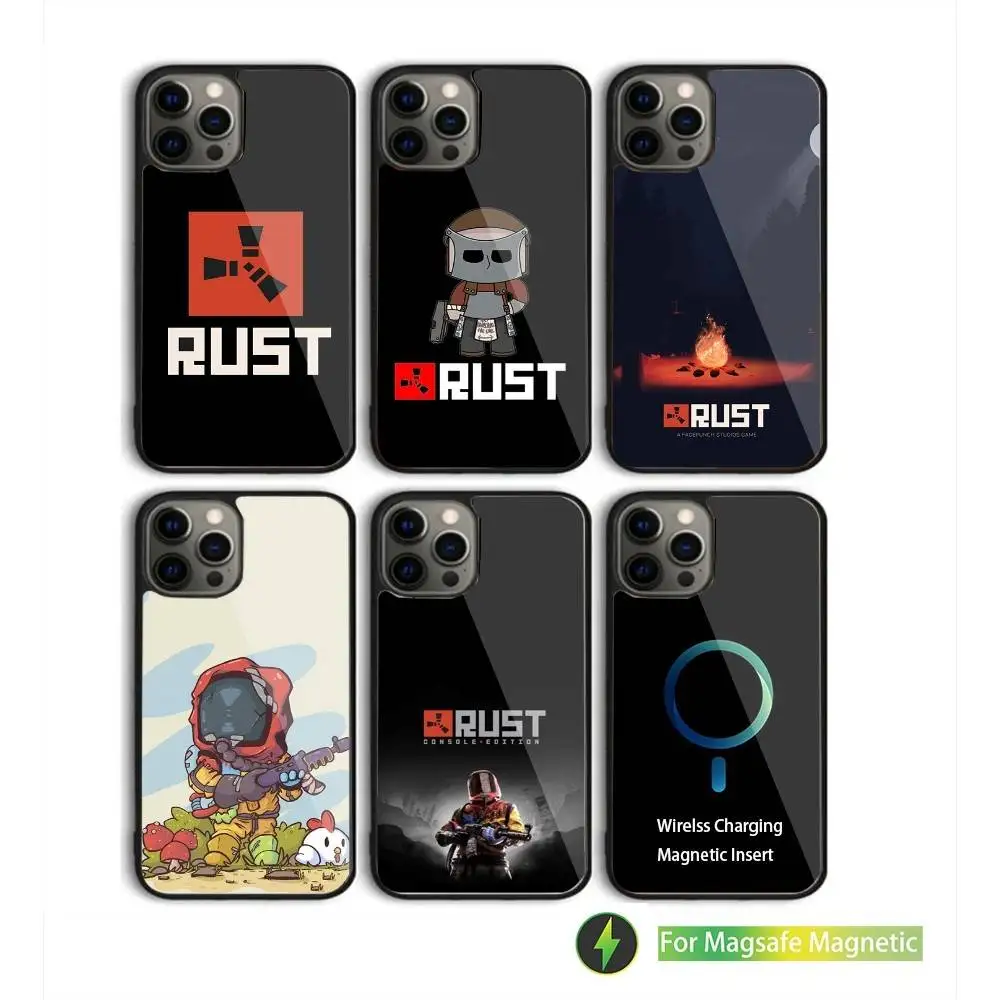 

Rust Game Phone Case For iPhone 16,15,14,13,12,11,Pro,Max,Plus,Mini,SE New Magsafe Magnetic Wireless Charging