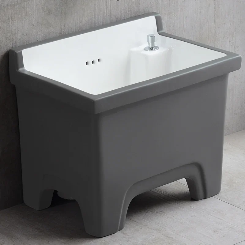 Off-white wash mop pool basin four feet home balcony high foot mop pool water