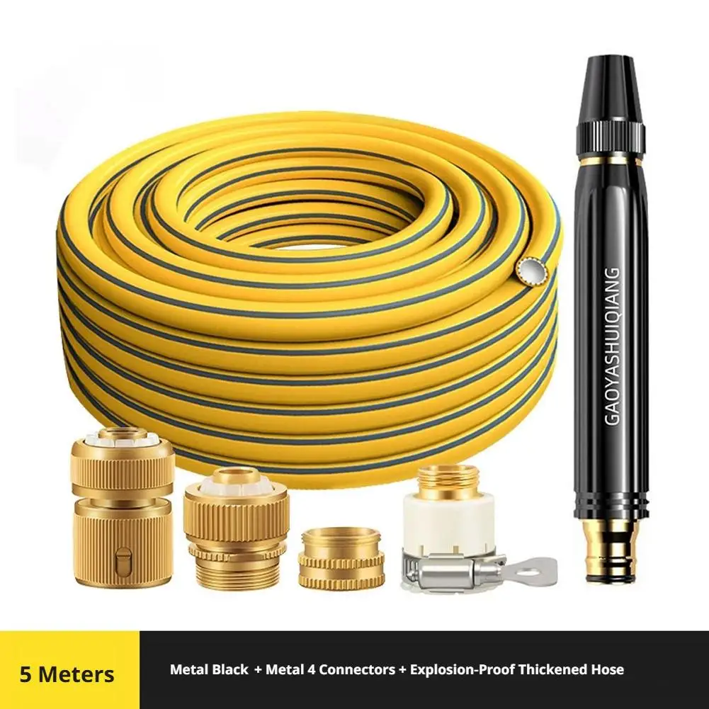 High Pressure Water Gun Metal Hose Nozzle Spray Garden Watering Kit Heavy Duty Washer Tools for Car Wash