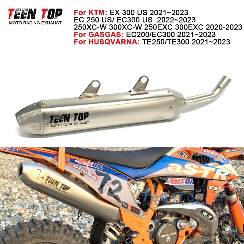 

OEM Motorcycle Slip-On Exhaust For Husqvarna TE250 TE300 Exhaust Muffler 250 XCW EXC SX Exhaust Tailpipe 2021-2023 Escape Moto