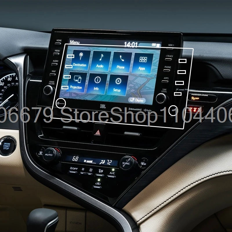 Tempered glass screen protector For Toyota RAV4 Prime XSE 2021 2022 9 inch Car radio GPS Navigation protective fitting