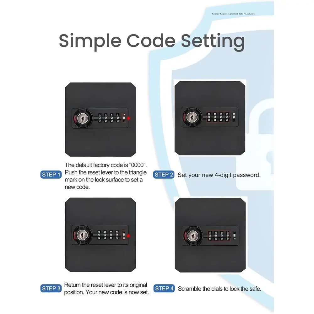 Center Console Safe Organizer Compatible with 2025 2026 Tesla Model Y Juniper & Model 3 Highland Armrest Lock Box Secure Vehicle