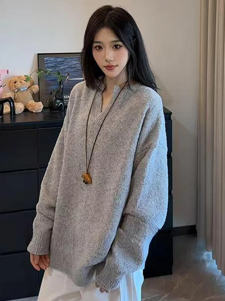 

Мужской американский свитер с V-образным вырезом, осенний, вязаный, с изысканным дизайном, для повседневной носки, базовый слой, нижнее белье