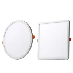 Ultra Thin Round/Square LED Panel Light 6W 8W 15W 20W Aluminum Ceiling Recessed Downlight AC 85-265V open hole adjustable