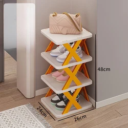 Simple Shoe Rack Home Use Space Saving Storage Narrow Shoe Rack Multifunctional Creative Personalized Dormitory Shoe Cabinet