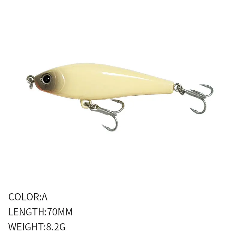 Billings 1 Stück 7cm/8,2g Interner Laser-Sinking-Pencil-Hardbait für Süßwasserflüsse mit Dreifachhaken – Künstliche Bio-Mimetische Köder – Detail 7