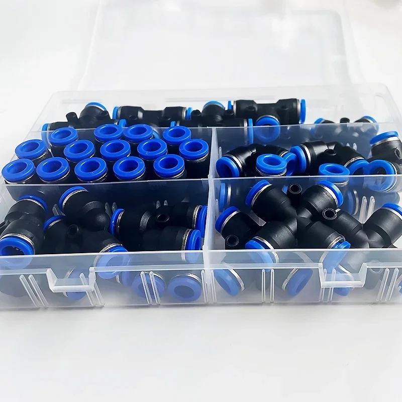 Boxed 41 PCs PU-8/PE-8/PZA-8/PY-8/PV-8/PG-8/PK-8 Pneumatic Fitting Kit 8mm Outer Diameter of the Hose Pipe Tube Air Connectors