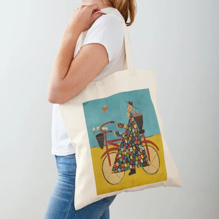 

Boardwalk Bicycle Monk Tote Bag Fabric bag shopper bag woman Woman shopper Women's tote