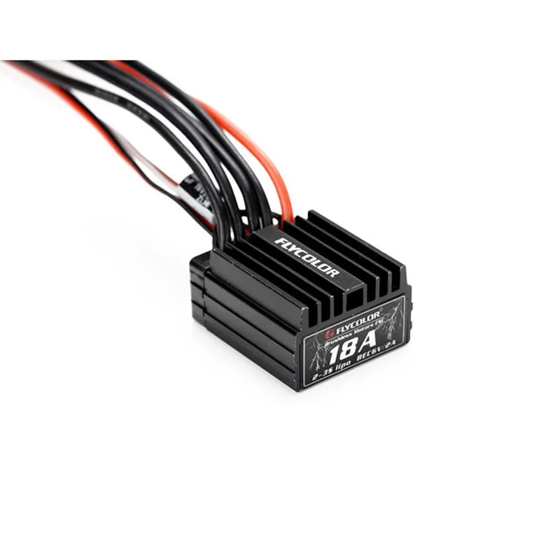FATJAY 18A ESC FLYCOLOR Sensorless Brushless BLDC Controlador de velocidade eletrônico para carro RC Crawler Monster Truck