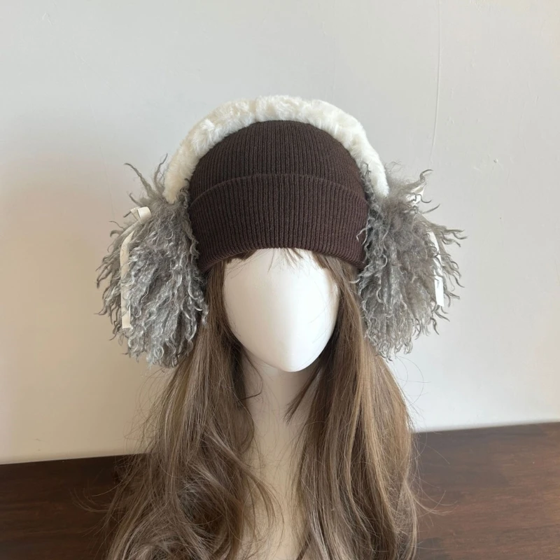 À prova pelúcia earmuff menina inverno quente orelha cobre frio macio orelha muffs dropshipping