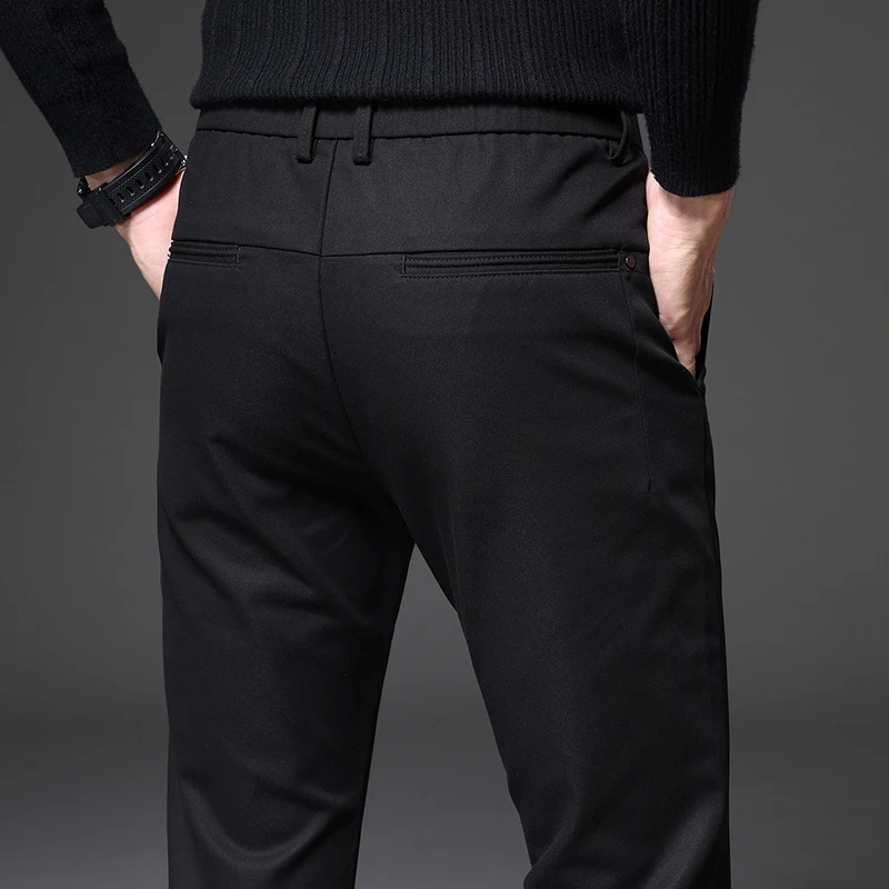 

Casual Men's Fashionable Business Pants Slim Solid Color Classic Male Clothing Regular Comfortable Straight Little Feet Trousers