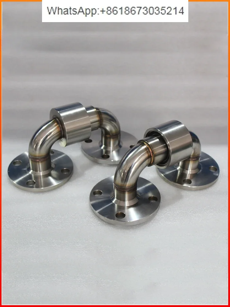 90 degree rotating elbow 360 degree rotating joint stainless steel 304 elbow flange environmental protection pipe 2   3  4 inch