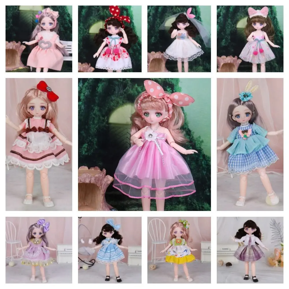 Kids 23cm Dress Up Toys Movable Joint Doll Dress Up Girl Dolls Princess Toy BJD Baby Doll Beautiful Cute Safety Fairy Toys