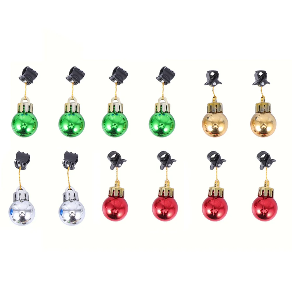 

12pcs Christmas Beard Clip Pendant Ornament For Beard Clip Decor Holiday Party Wedding Decor Xmas Tree Hanging Decoration