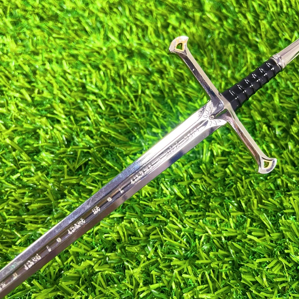 11.6 بوصة باجينز كاتانا معدن القرون الوسطى النينجا سكين حلقة أراغورن بريق نارتيل السيف الحقيقي اليابانية كاتانا الساموراي صابر لعبة