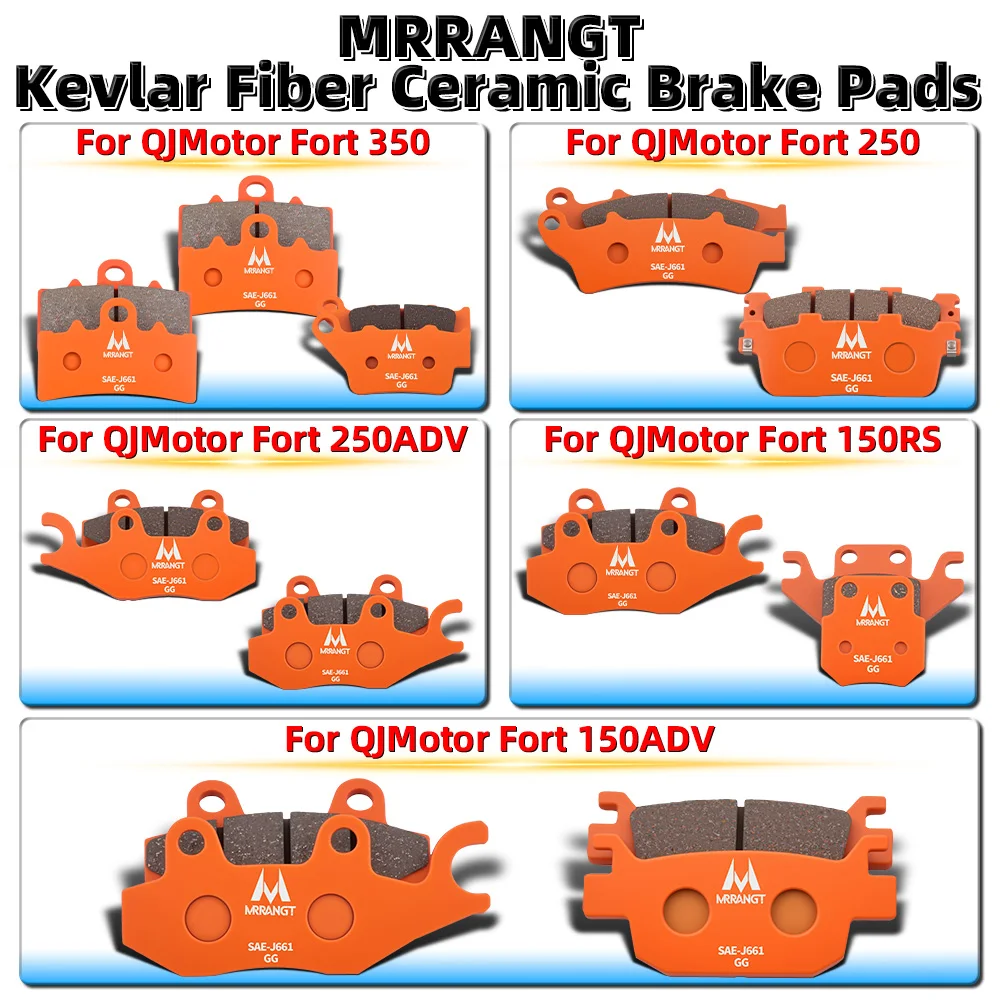 MRRANGT Motorcycle Brake Pads Set Fit For QJMotor Fort 150ADV 150RS 250ADV 250 350 Low Noise Accessories