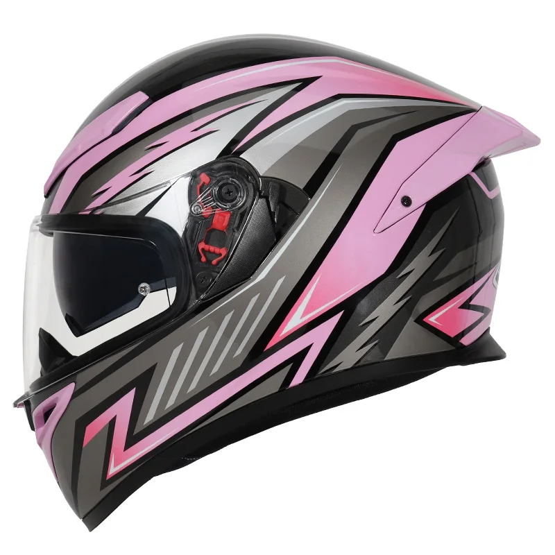 

Wholesale Customizable Logo, High-quality 3C, DOT Tail Fin Dual Lens Full Face Motorcycle Helmet, Strong Safety