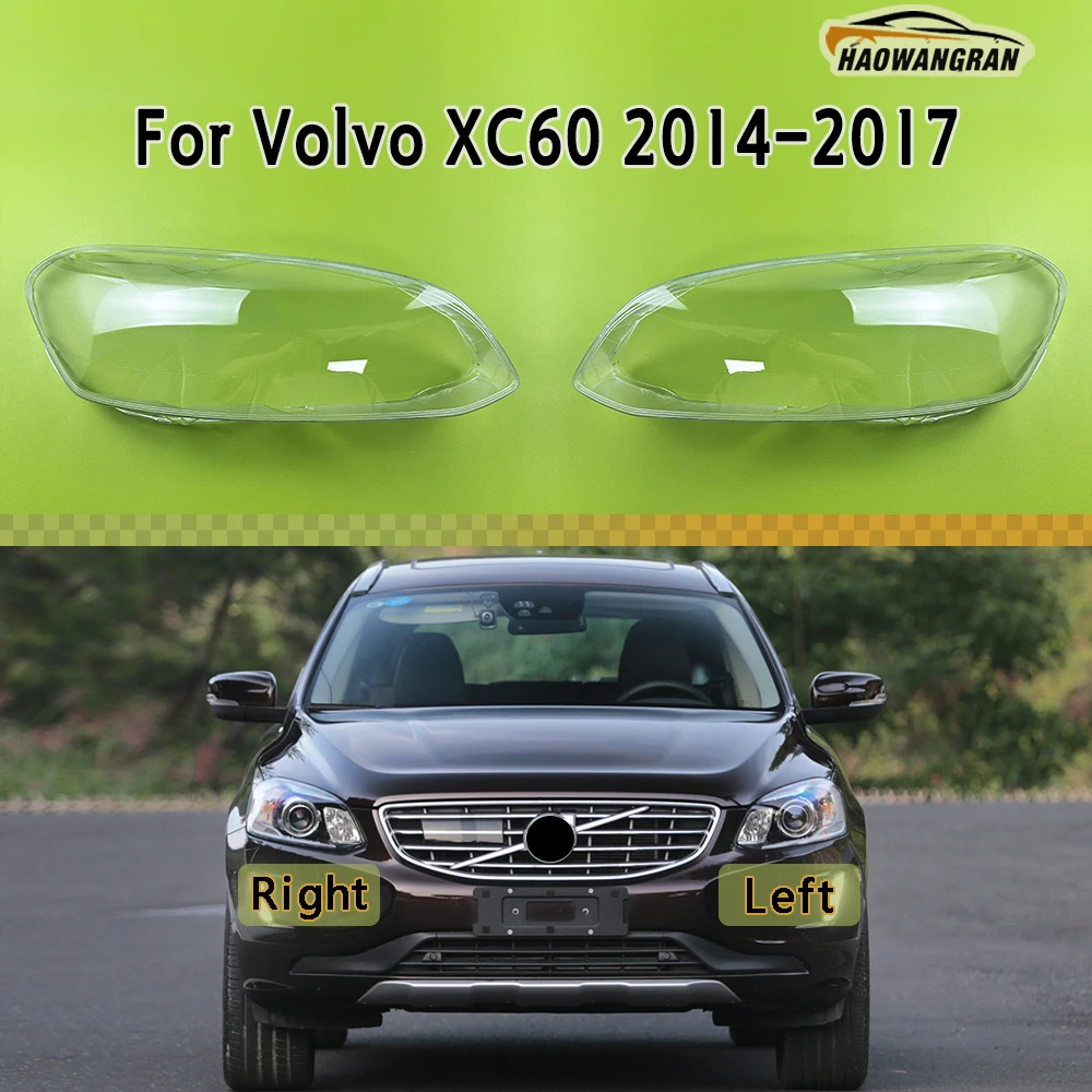 

For Volvo XC60 2014 2015 2016 2017 Car Front Headlight Cover Auto Headlamp Lampshade Lampcover Head Lamp light Lens Shell