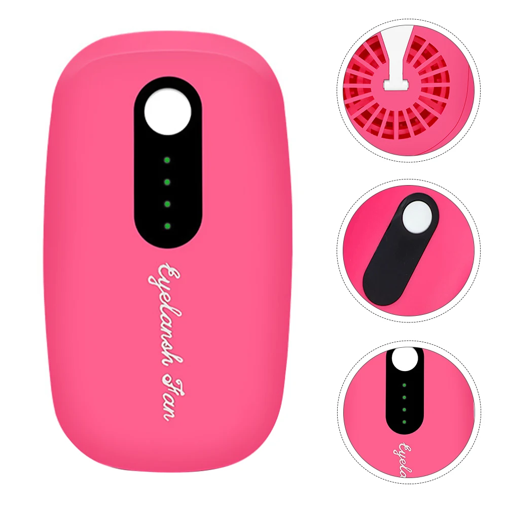 1pc Wimpern Schönheit Hilfe Werkzeug Falsche Wimpern Trockner Tragbare USB Lade Fan für Frauen Premium ABS Material Stehen fuß DesignRed
