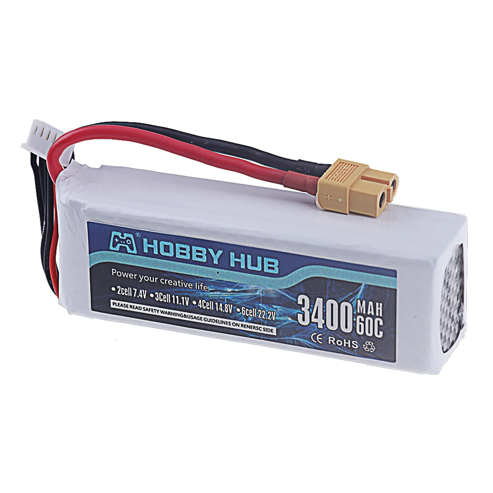 3S 3400Mah 11.1V 60c Lipo Batterij Voor Rc Helikopter Vliegtuigen Quadcopter Auto 'S Vliegtuig 11.1V 3S Batterij Met T Jst Xt30 Xt60 Plug