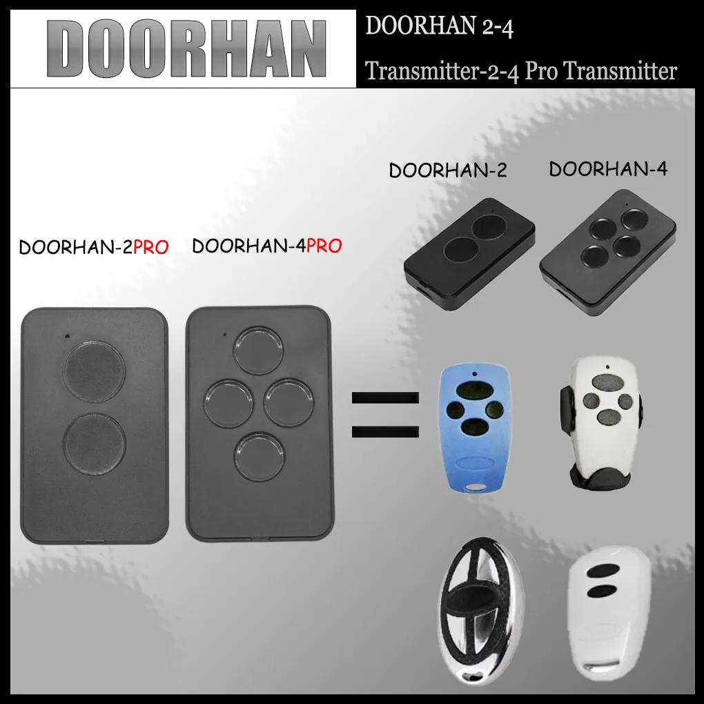 Trasmettitore DOORHAN 2-4 trasmettitore DOORHAN 2-4PRO controllo cancello 433MHz portachiavi per cancelli e barriere