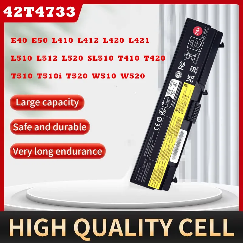 Laptop Battery For Lenovo E40  E50  L410  L412  L420  L421  L510  L512  L520 SL510  T410  T420    T510  T510i  T520  W510  W520
