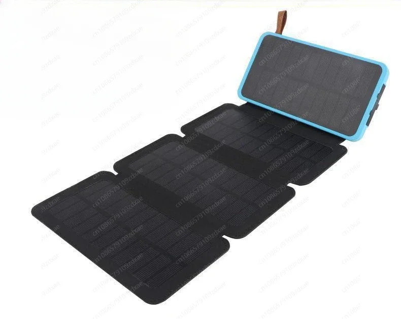 Portable 20000mAh solar multi-functional power bank large capacity fast charging folding outdoor mobile power supply