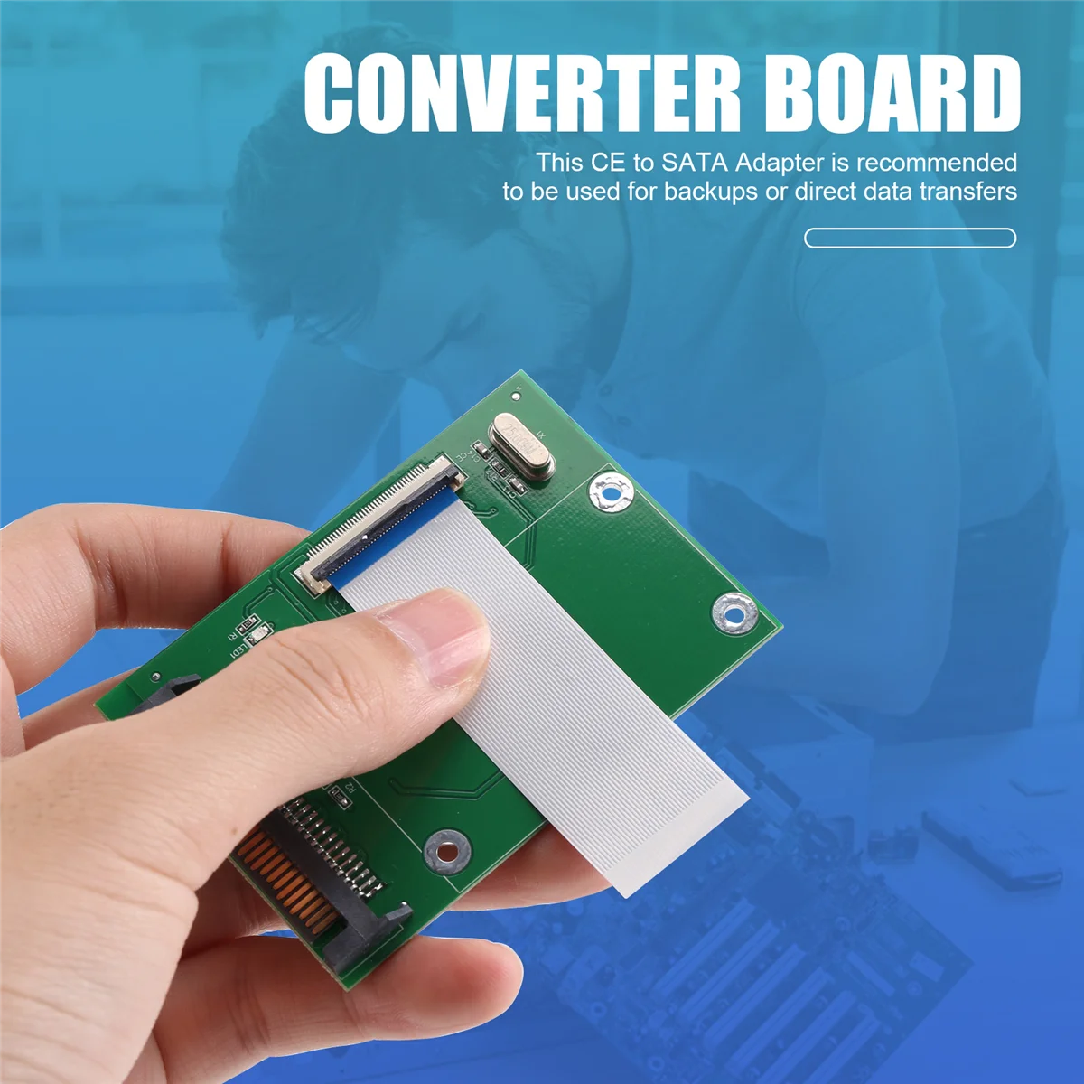 RISEN 1.8인치 40핀 ZIF/CE SSD HDD 하드 디스크 드라이브-7+15 22핀 SATA 어댑터 컨버터 보드