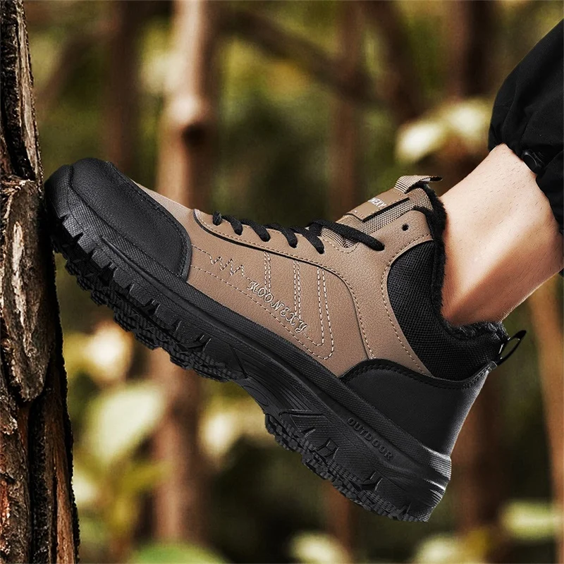 2026 الرجال التكتيكية الثلوج الأحذية مقاوم للماء أحذية الشتاء عدم الانزلاق الدافئة خفيفة الوزن في الهواء الطلق أحذية التنزه أحذية عمل