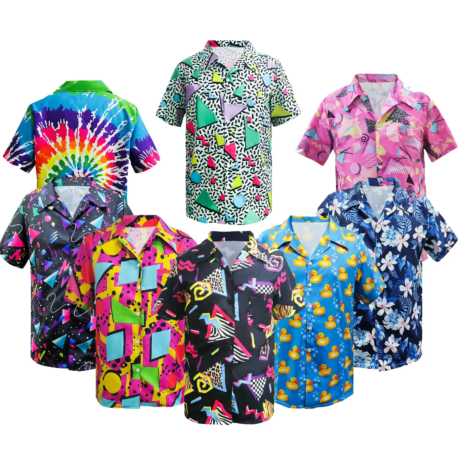 

Vintage Hawaiian Beach Shirts Disco Shirts 80s 90s Theme Party Shirt 80's Men's Shirts 90's Button up Shirts