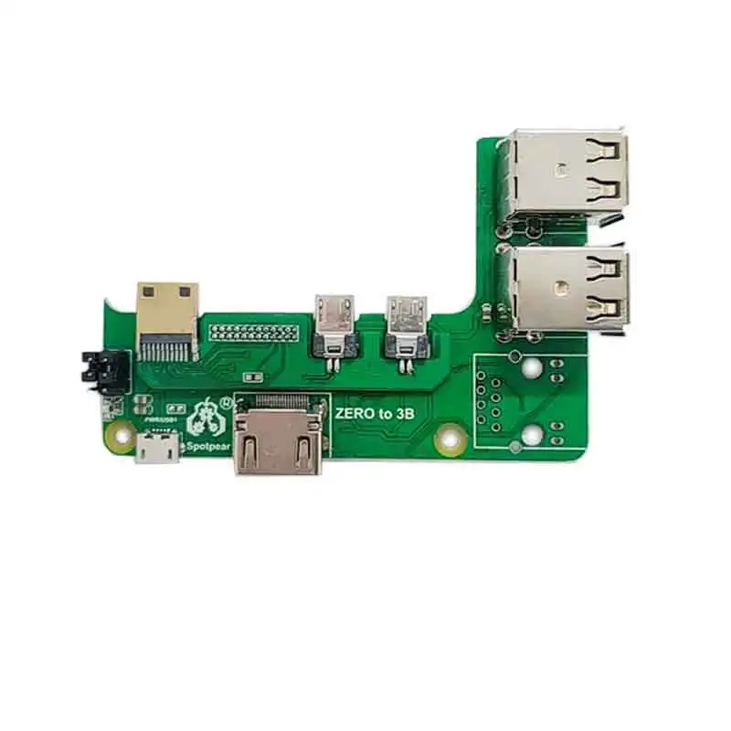 

Raspberry Pi Zero 2w to 3B/4B/Pi5 interface adapter Zero to Pi3/Pi4/Pi5 Expansion Board Zero Pi0 USB HUB RJ45 HAT