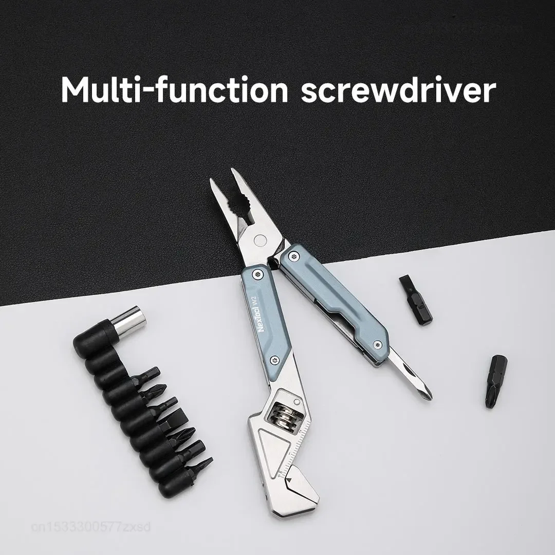 Xiaomi NexTool 8 In 1 Light Wrench W2 Multi Tool Foloding Pliers Multi-functional Spanner Screwdriver Outdoor Camping EDC Tools