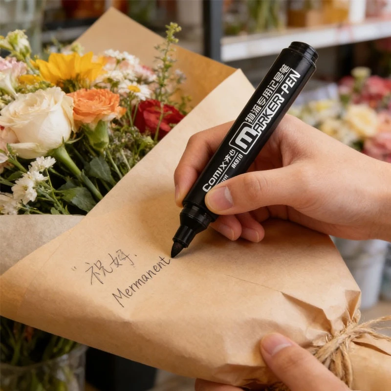 

12 шт. черных маркеров, канцелярские товары, художественные принадлежности, водонепроницаемые маркеры, маркеры для логистики, маркеры для рисования, офисные принадлежности