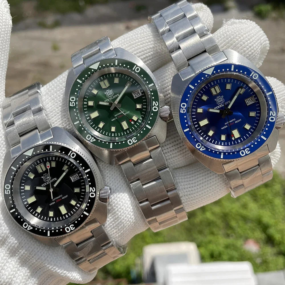 SD1977 STEELDIVE  2024 New Arrival 42MM Slim Turtle Men NH35 Dive Watch with Ceramic Bezel