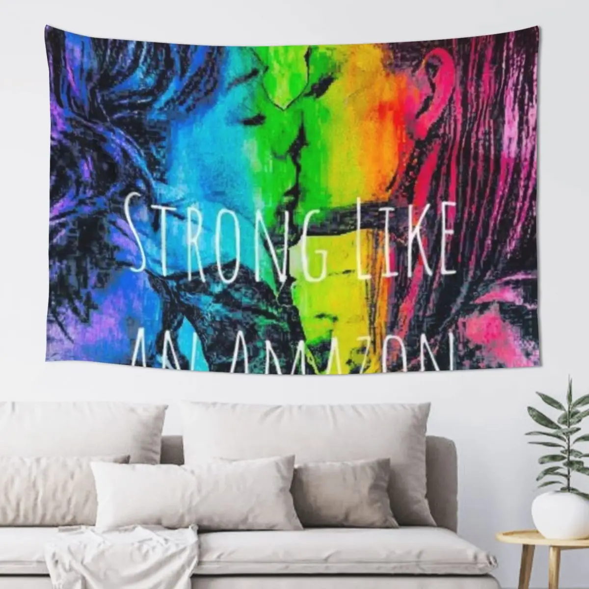 

Strong Like an Amazon Tapestry Kawaii Room Decor Decoration Bedroom Wall Hanging Wall Wall Decor Hanging Tapestry