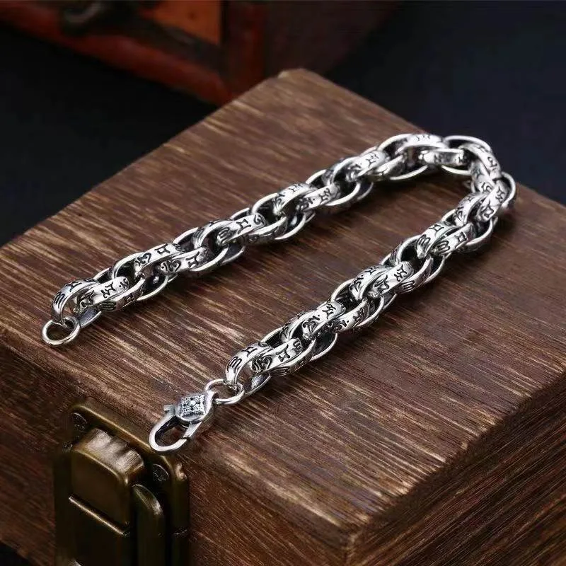 Men’s Twisted Pattern Bracelet, Fashion Statement Wrist Jewelry for Men Daily Street Wear